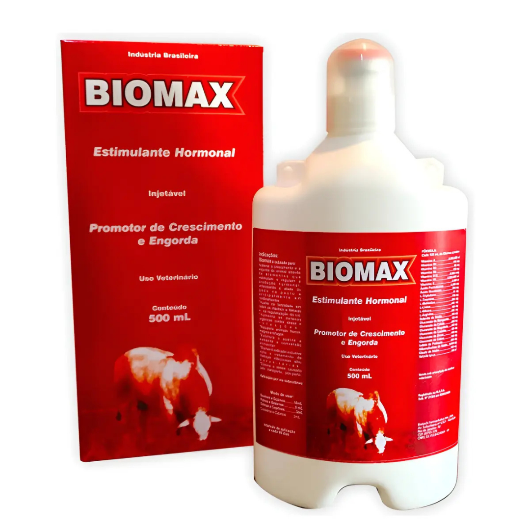 BIOMAX 500 mL - Estimulante Hormonal e Promotor de Crescimento e Engorda